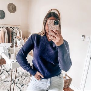 Vintage Christian Dior navy blue sweater